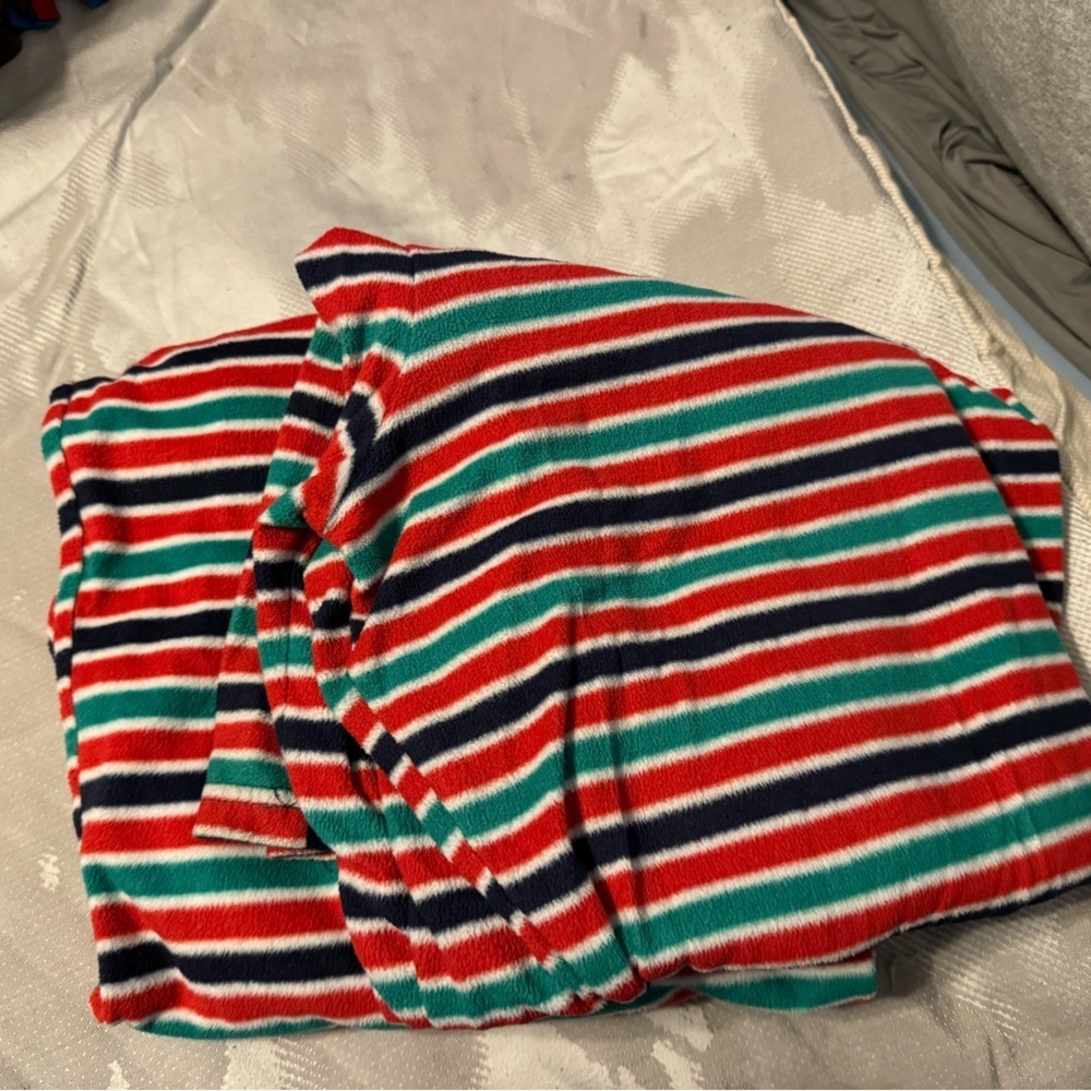 Cozy set of Holiday Christmas Pajama pants Candy Cane Striped Men Woman Set! - Picture 2 of 7